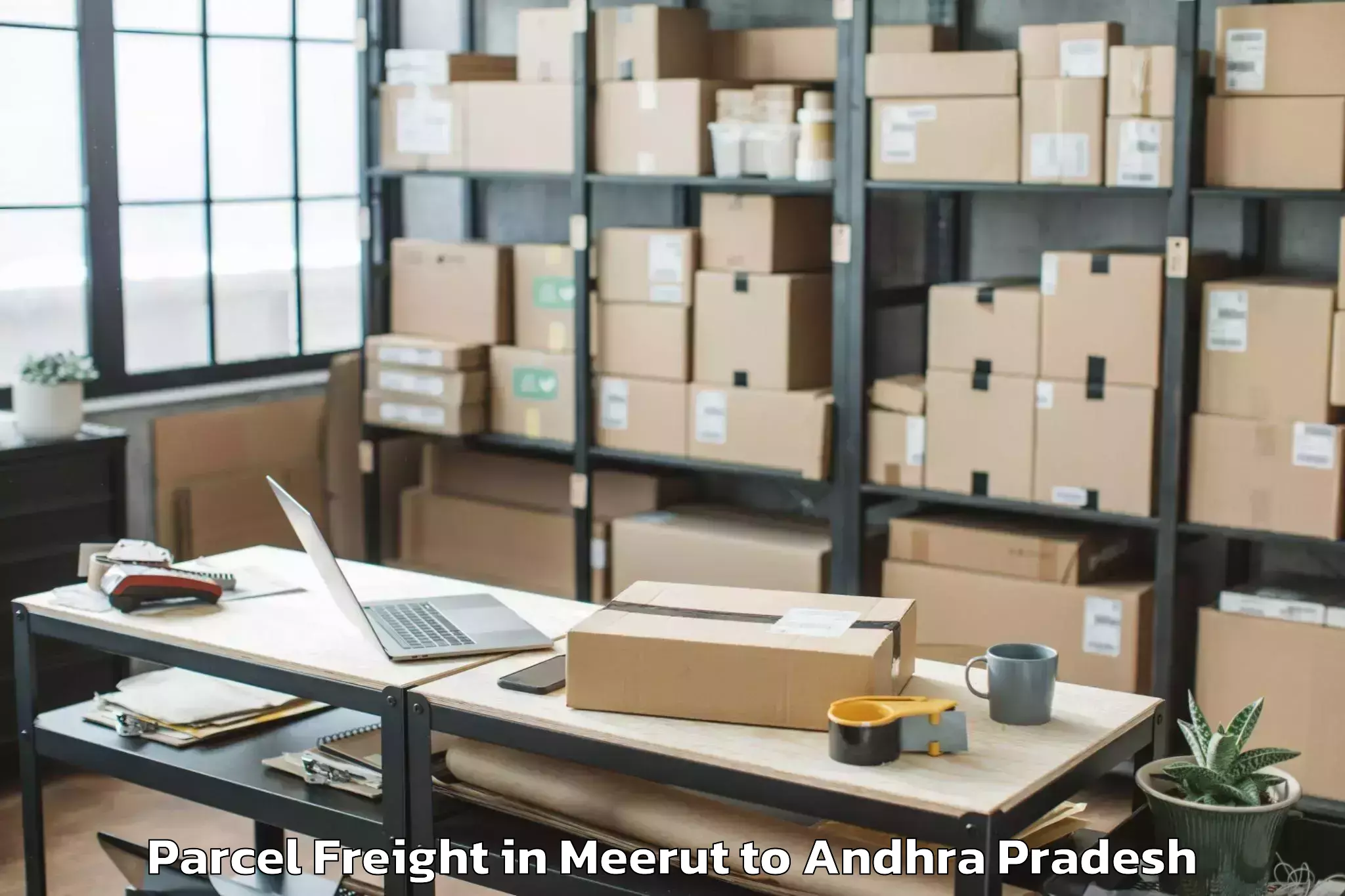 Book Your Meerut to Zarugumilli Parcel Freight Today